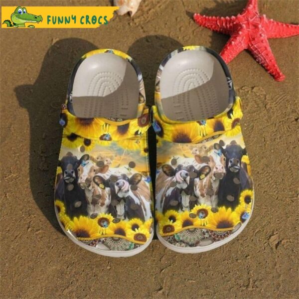 Happy Sunflowers Cow Crocs.jpg