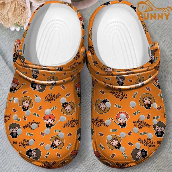 Harry Potter Pattern Orange Crocs 2.jpg