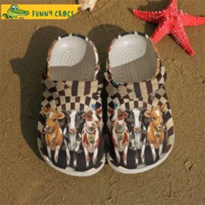 Heifer Cows Lover Checkered Pattern Crocs.jpg