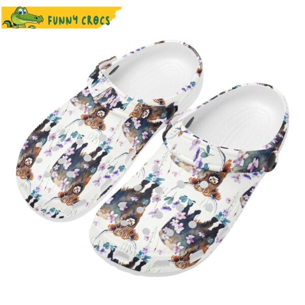 Highlands Cow Print Clogs Fun And Unique Footwear For Animal Lovers Crocs Clog Shoes 3.jpg