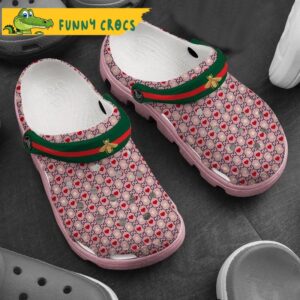 Honeybee Pink Gucci Crocs Clog Shoes.jpg