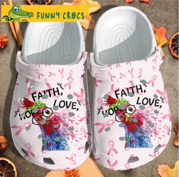 Hope Faith Love Breast Cancer Crocs Slippers 1.jpg