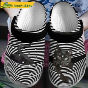 Horizontal Stripes Black Cat Crocs.jpg