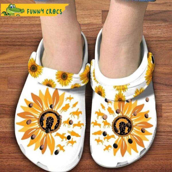 Horse Sunflowers Summer Birthday Crocs.jpg