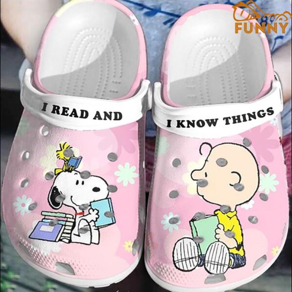 I Read And I Know Things Snoopy Crocs.jpg