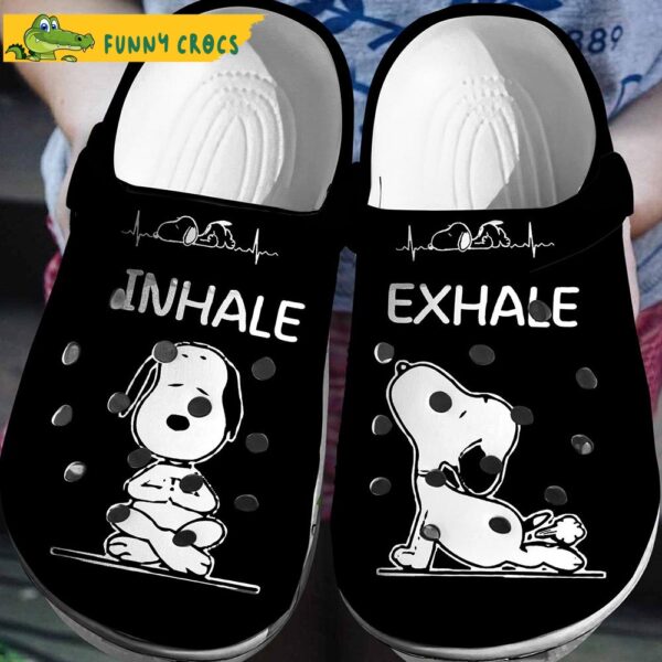 Inhale Exhale Snoopy Clog Shoes.jpg