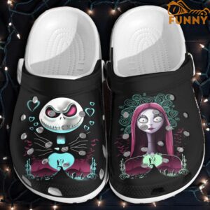 Jack And Sally Nightmare Before Black Crocs 1.jpg