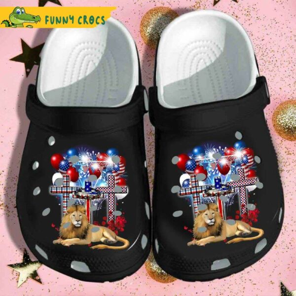 July Of Fourth Lion Jesus Cross Crocs.jpg