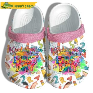 Kinder Garten Happy First Day Back To School Crocs Clog Shoes.jpg