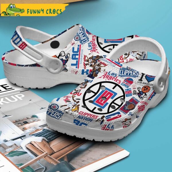 LA Clippers NBA White Crocs Clog Shoes 2.jpg