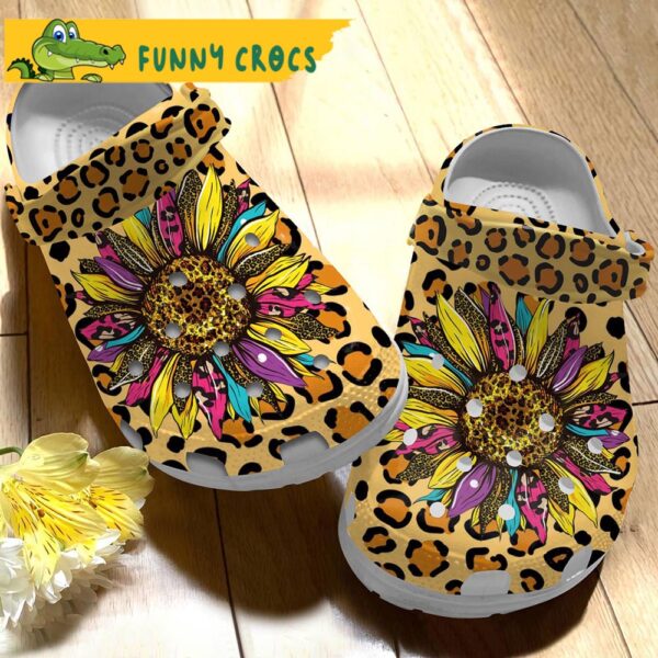 Leopard Sunflower Gifts Crocs 2.jpg