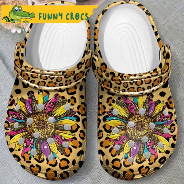 Leopard Sunflower Gifts Crocs 3.jpg