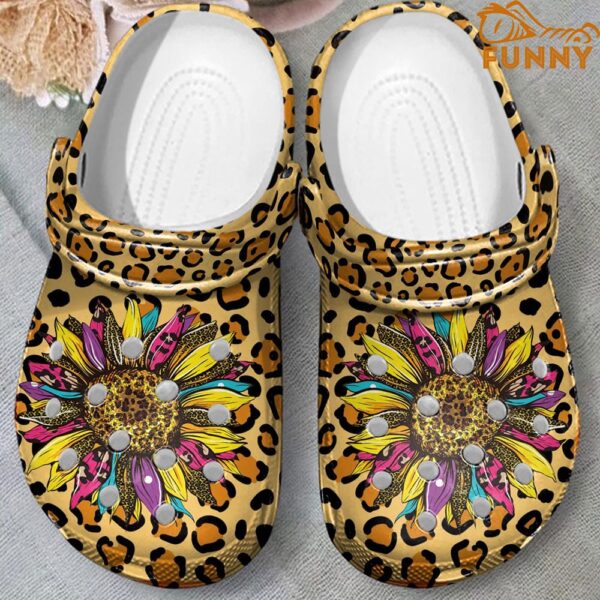 Leopard Sunflower Hippie Crocs 3.jpg