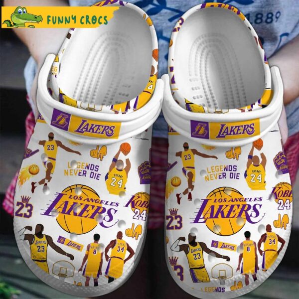 Los Angeles Lakers NBA White Crocs Clog Shoes 1.jpg