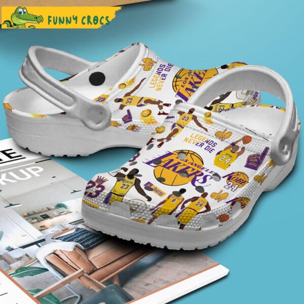 Los Angeles Lakers NBA White Crocs Clog Shoes 3.jpg