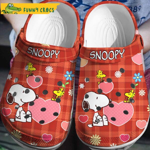 Love Snoopy And Woodstock Flower Crocs Clog Shoes.jpg