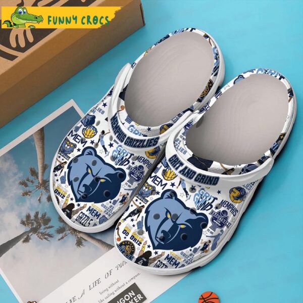 Memphis Grizzlies NBA White Crocs Clog Shoes 3.jpg