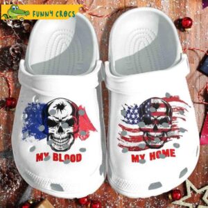 My Blood France My Home American Skull Bone Crocs.jpg