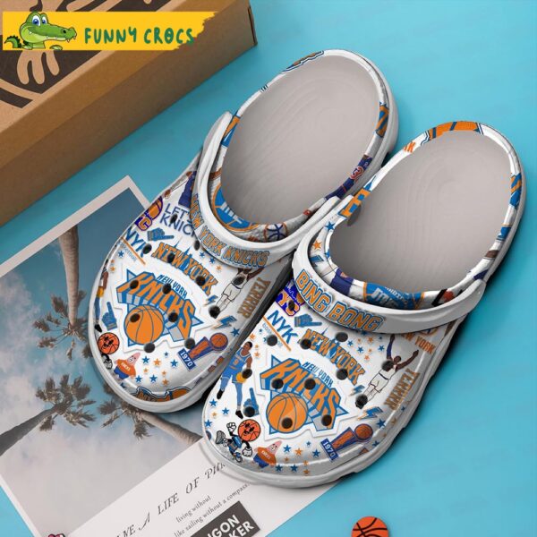 New York Knicks NBA White Crocs Clog Shoes 3.jpg