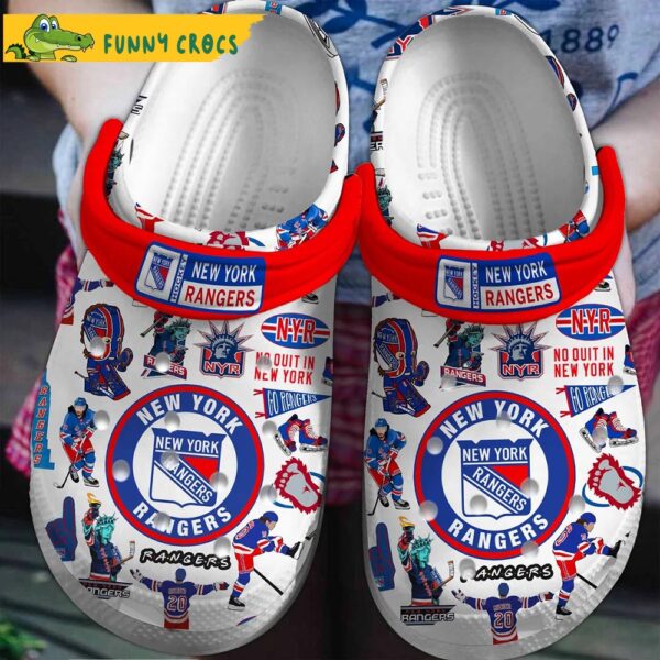 New York Rangers NHL White Crocs Clog Shoes 1.jpg