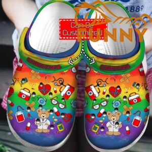 Nurse Pattern Crocs Hippie Gifts 1.jpg