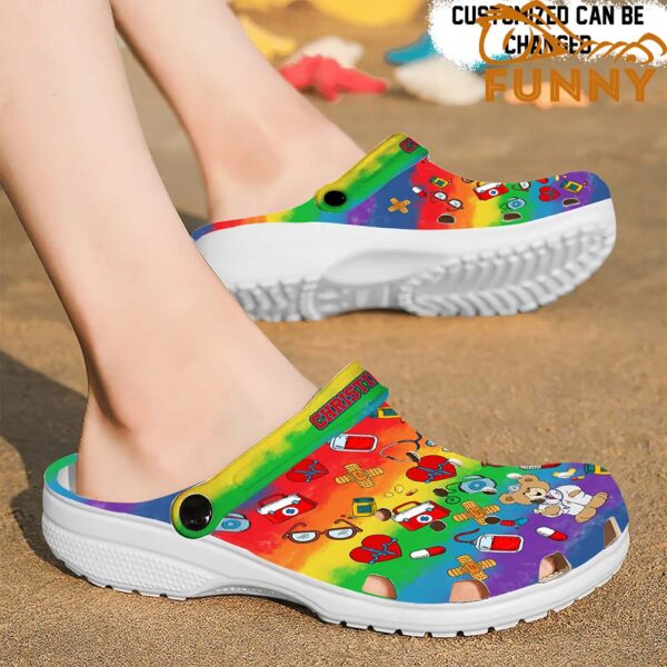 Nurse Pattern Crocs Hippie Gifts 2.jpg