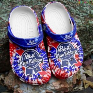 Pabst Blue Ribbon Beer Tie Dye Crocs.jpg