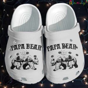 Papa Bear For Fathers Day Camping Dad Bear Crocs.jpg