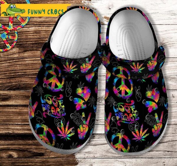 Peace Hippie Weed Crocs Clog Shoes.jpg