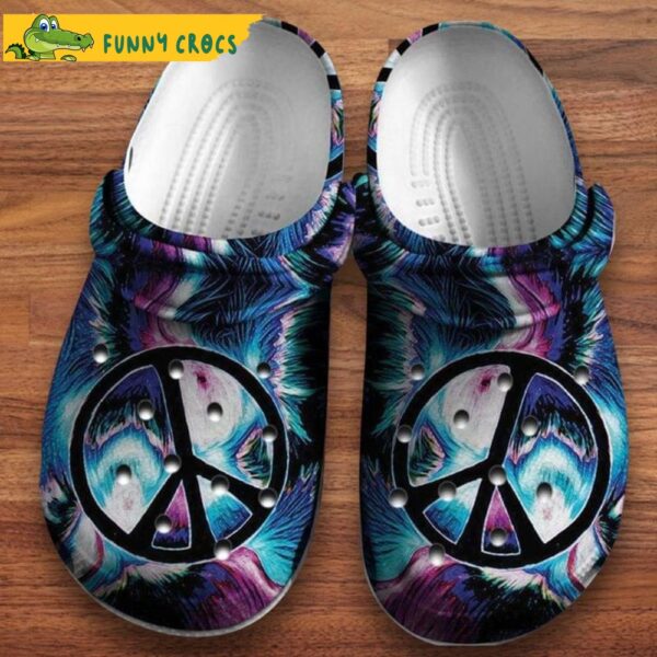 Peace Symbol Tie Dye Crocs Clog Shoes.jpg