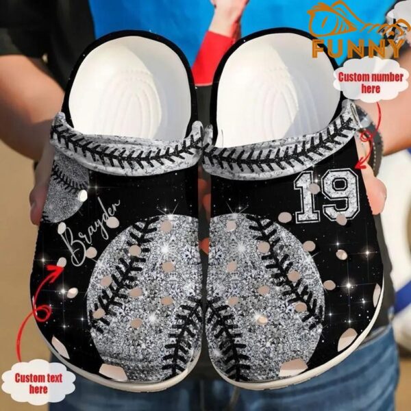 Personalized Baseball Diamond Crocs Clog Shoes for women men