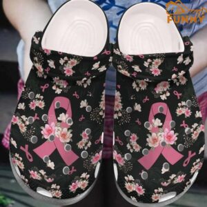 Personalized Breast Cancer Flower Crocs Crocband Shoes.jpg