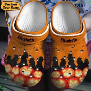 Personalized Chickens Pumpkins Halloween Crocs.jpg