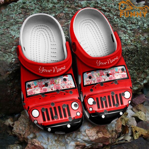 Personalized Christmas Pigs Ride Jeep Crocs 1.jpg