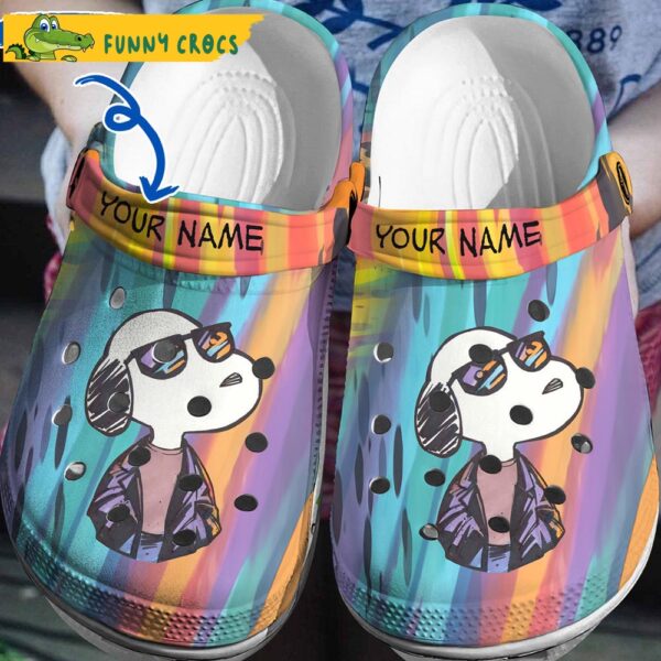 Personalized Cool Snoopy Wearing Glasses Crocs Clog Shoes.jpg