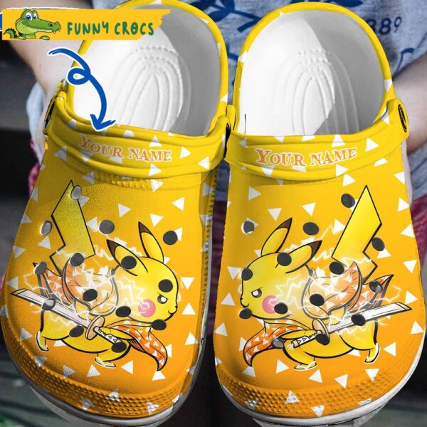 Personalized Demon Slayer Pikachu Crocs Shoes 1.jpg