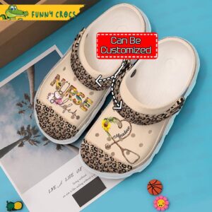 Personalized Life Leopard Nurse Crocs Clog Shoes.jpg