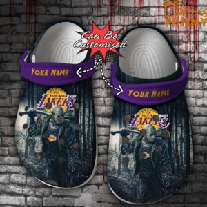 Personalized Los Angeles Lakers Friday the 13th Halloween Crocs.jpg