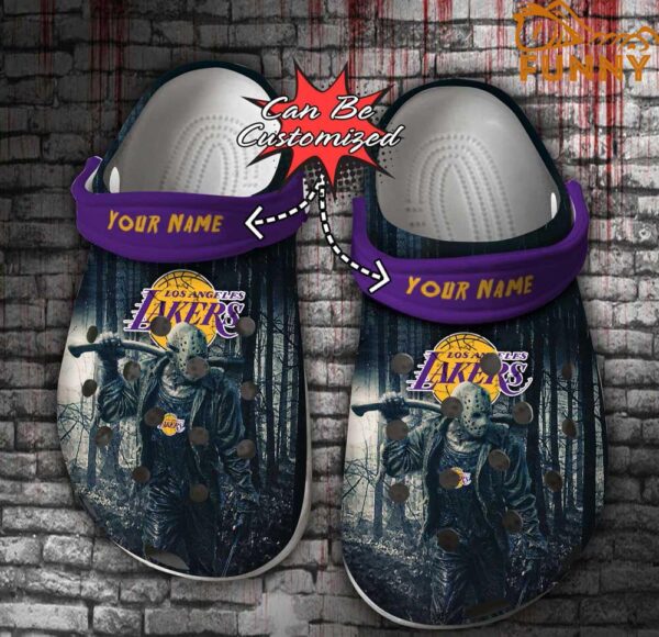 Personalized Los Angeles Lakers Friday the 13th Halloween Crocs.jpg