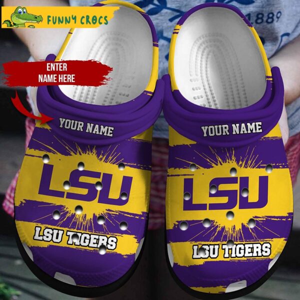 Personalized Lsu Tigers Ncaa Football Crocs Clog Shoes.jpg