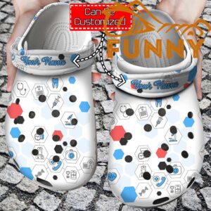 Personalized Medicine Line Hexagons Crocs Classic Clog 1.jpg