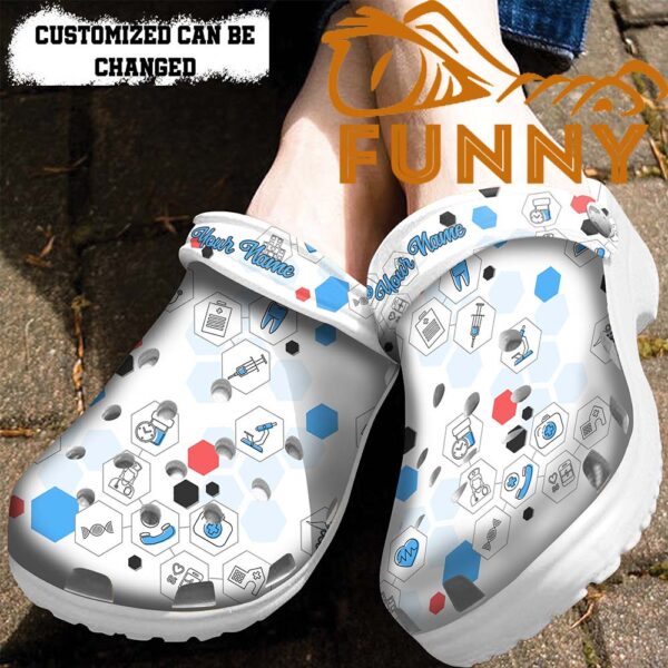 Personalized Medicine Line Hexagons Crocs Classic Clog 2.jpg