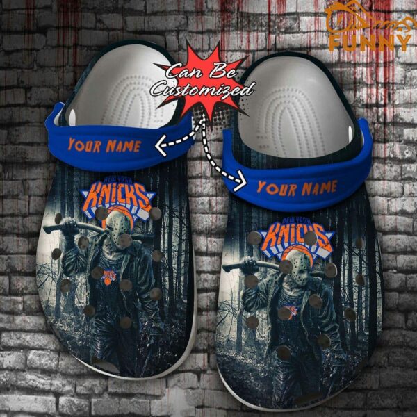 Personalized New York Knicks Friday the 13th Halloween Crocs 1.jpg