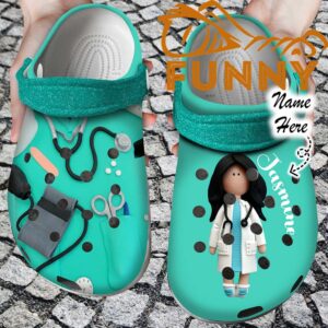 Personalized Nurse Girl Mint Crocs 1.jpg