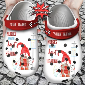 Personalized Nurse Gnome Healing Crocs 1.webp