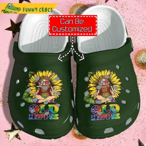 Personalized Old Hippie Sunflower Weed Crocs.jpg