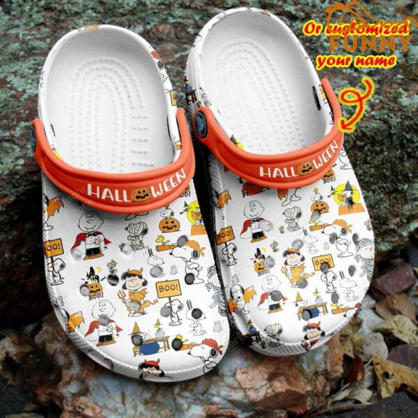 Personalized Peanut Snoopy Boo Pattern Halloween Crocs.jpg