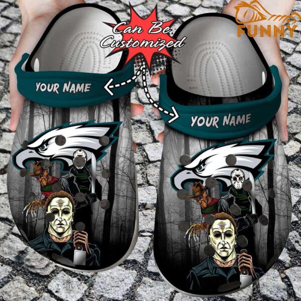 Personalized Philadelphia Eagles Horror Movie Halloween Crocs.jpg