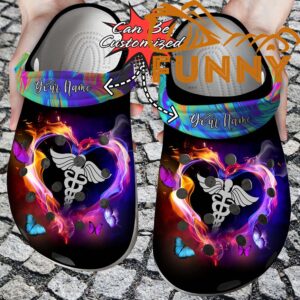 Personalized Registered Nurse Heart Black Crocs 1.jpg