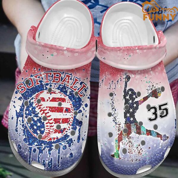 Personalized Softball Player Number Crocs.jpg